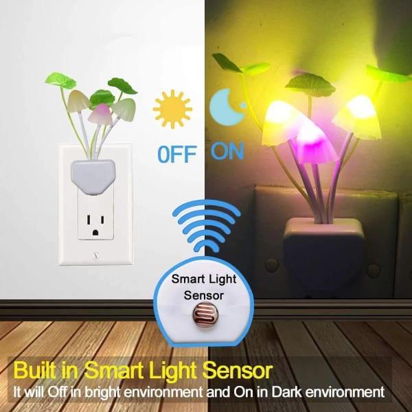 LED Mushroom Sensor Night Light - Pack Of 04