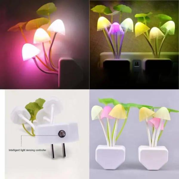 LED Mushroom Sensor Night Light - Pack Of 04