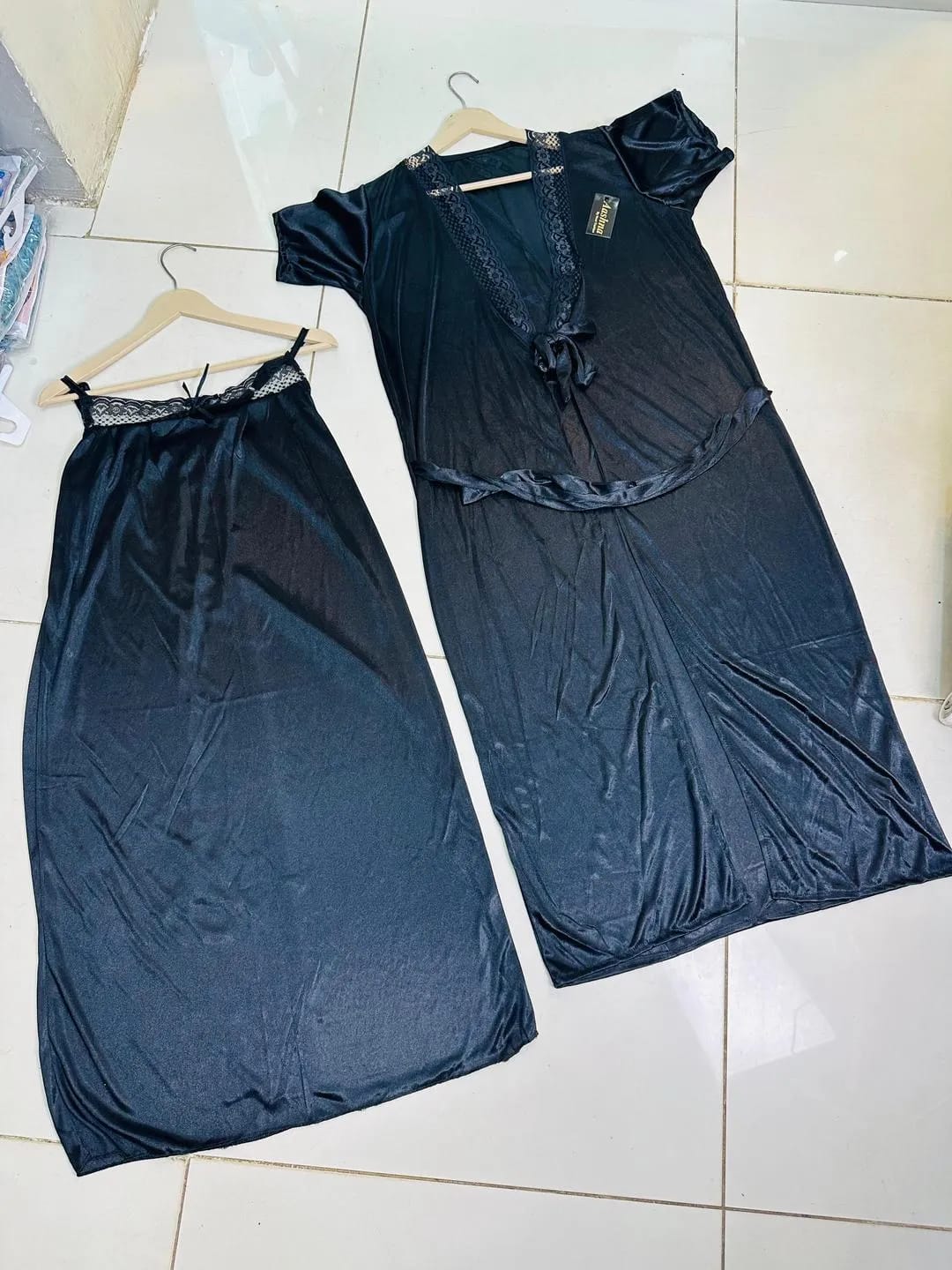 2 Pcs Jersey Lace Light Weight Nightwear Set